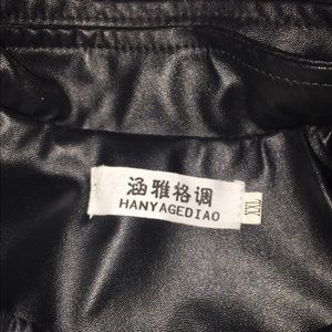 Black Hanyagediao leather jacket
